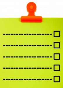 checklist for car accident 